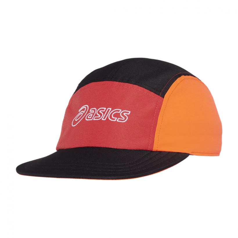 Asics 5 Panel Cap Red Black Orange