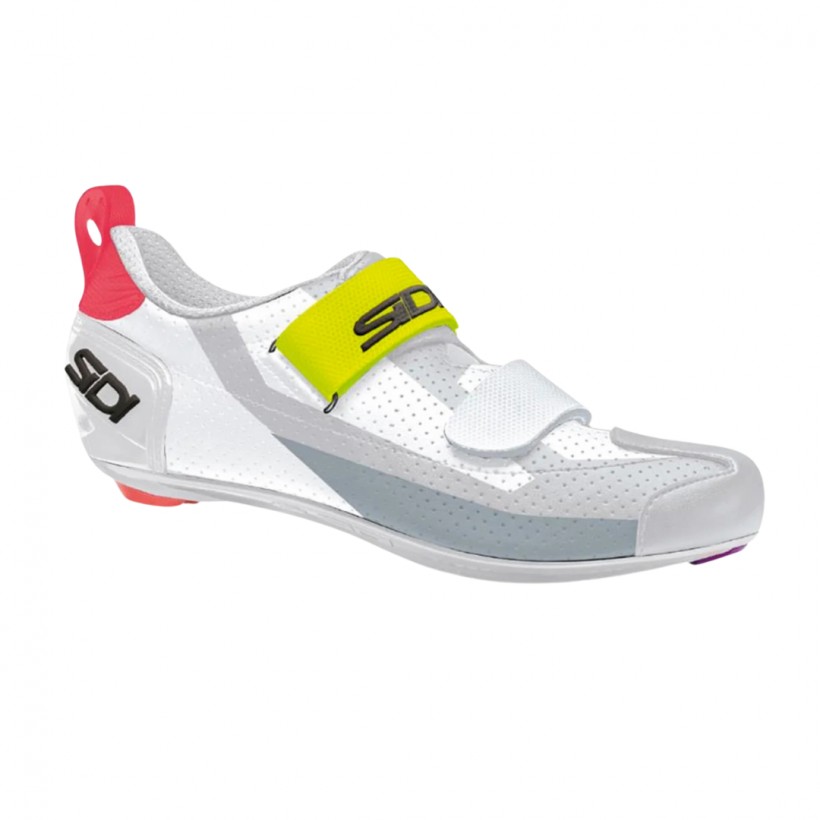 Sapatilhas SIDI T-5 Air Branco Cinza Amarelo