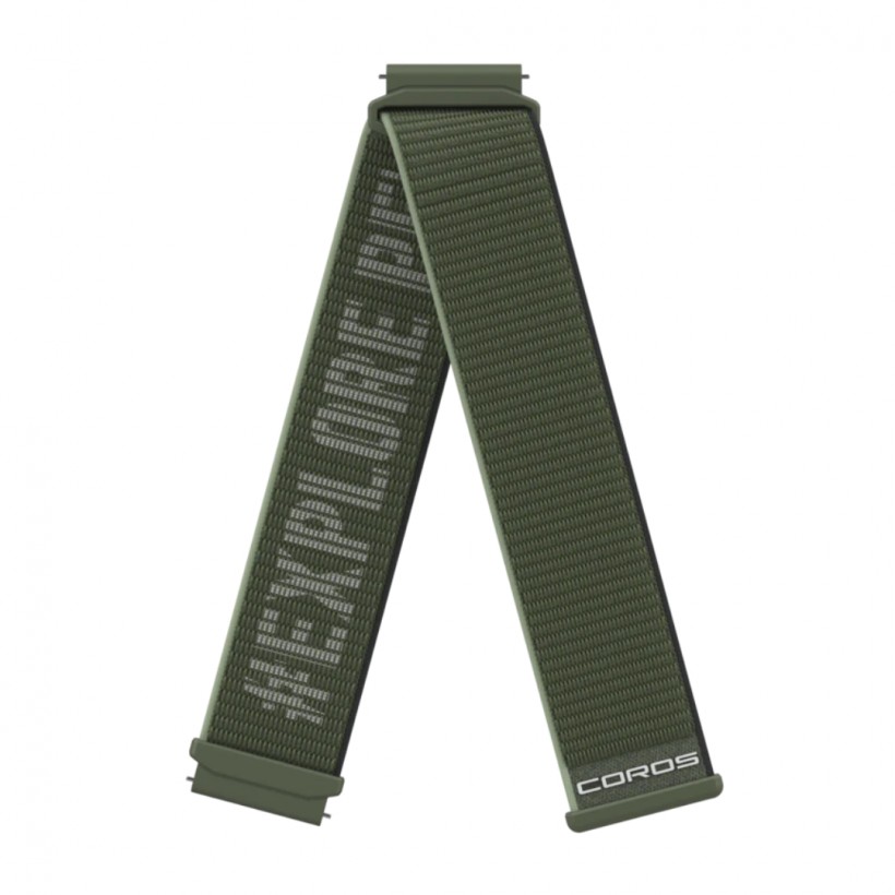 Coros Strap 22mm Green Nylon