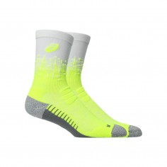 Asics Performance Run Crew Socks Yellow Grey