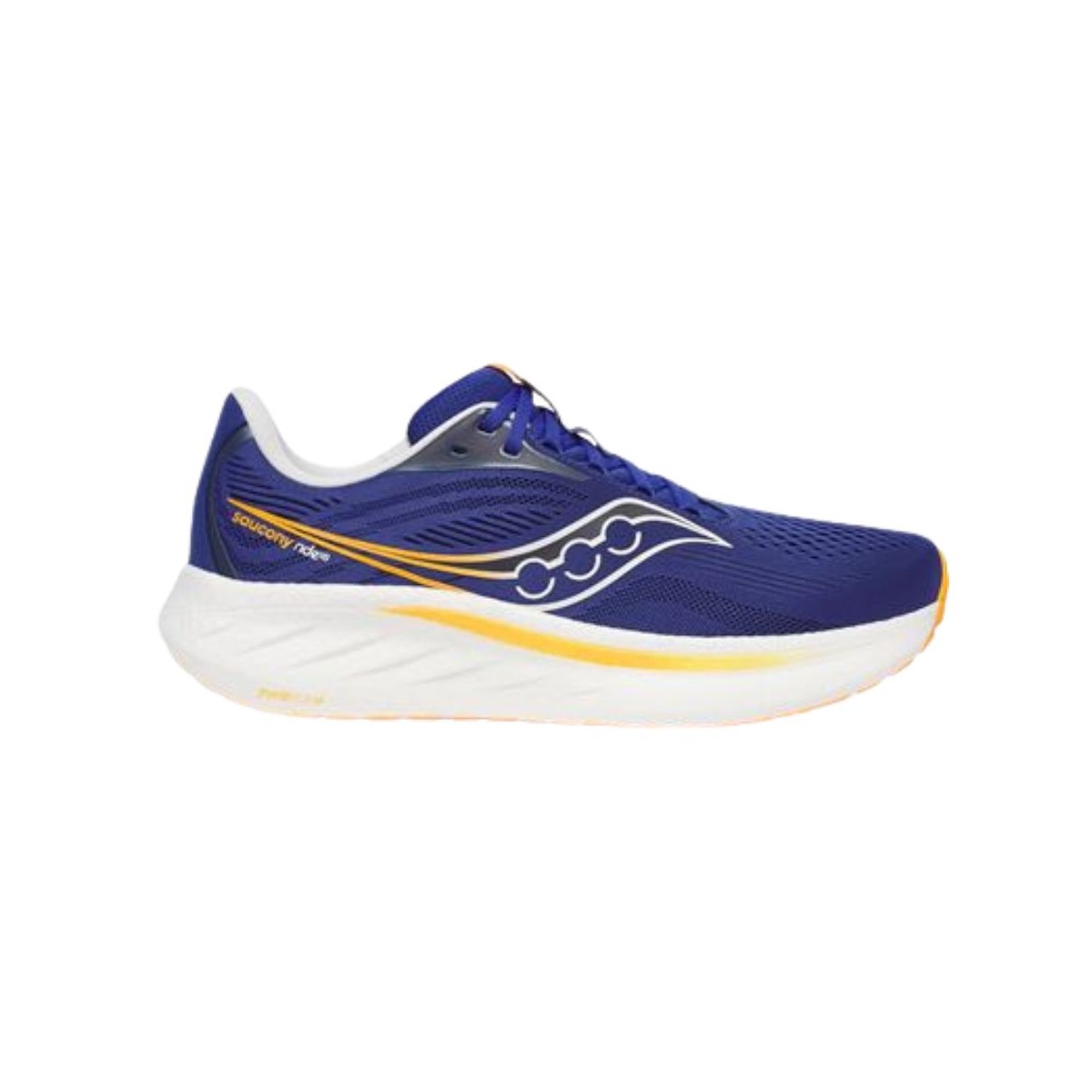 Saucony Ride 18 Schuhe Blau Orange SS25, Größe 43 - EUR