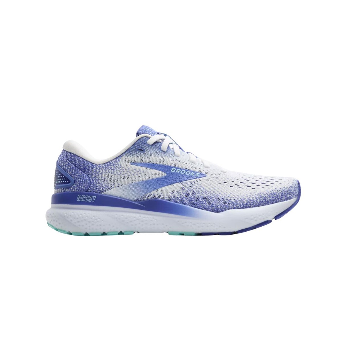 Brooks Ghost 16 Blau Weiß SS25 Damenschuhe, Größe 37,5 - EUR