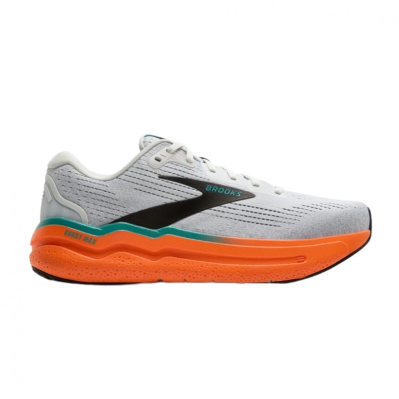 Brooks Ghost Max 2 White Orange SS25 Sneakers