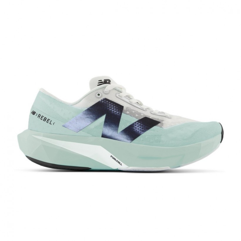 Chaussures New Balance FuelCell Rebel v4 Vert Blanc SS25