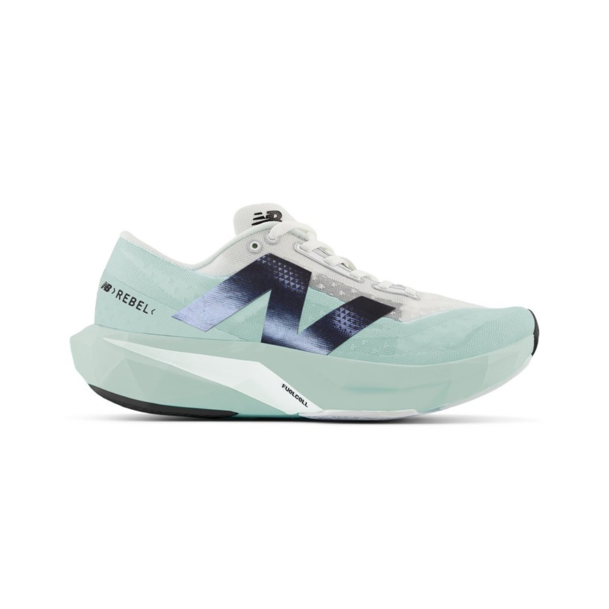 New Balance FuelCell Rebel v4 Schuhe Grün Weiß SS25, Größe 42,5 - EUR