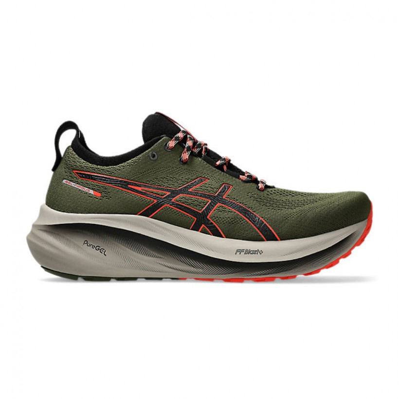 Asics Gel-Nimbus 26 TR Dark Green Orange SS25 Shoes