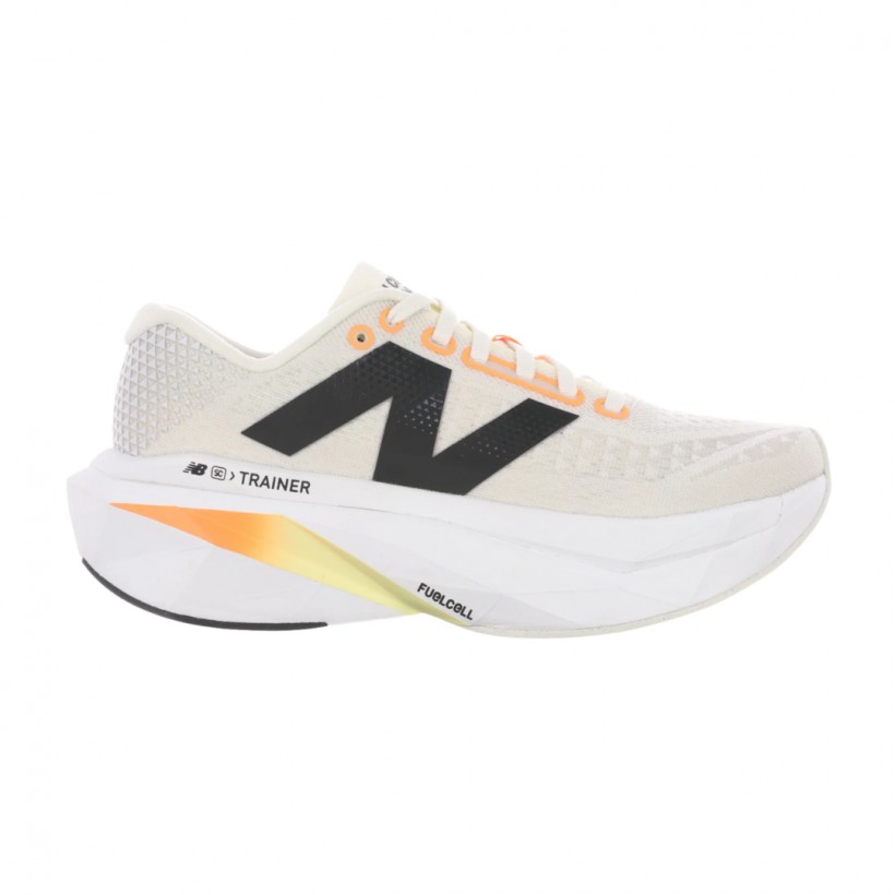 Sapatos femininos New Balance FuelCell SuperComp Trainer v3 Branco Bege SS25