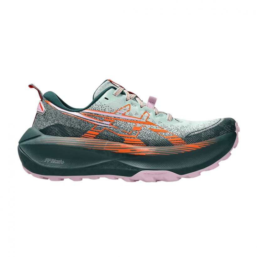 Asics Trabuco Max 4 Green Orange SS25 Women's Sneakers