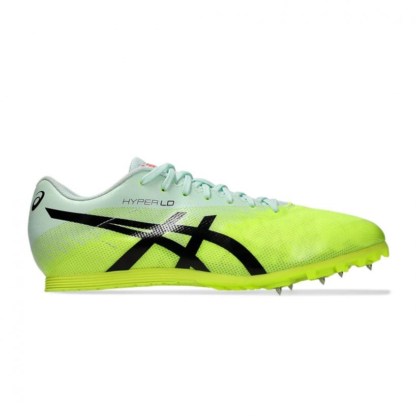 Tênis de corrida unissex Asics Hyper LD amarelo preto SS25