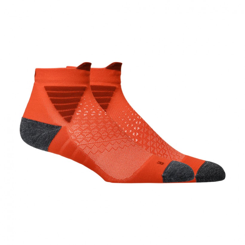 Asics Fujitrail Quarter Orange Gray Socks