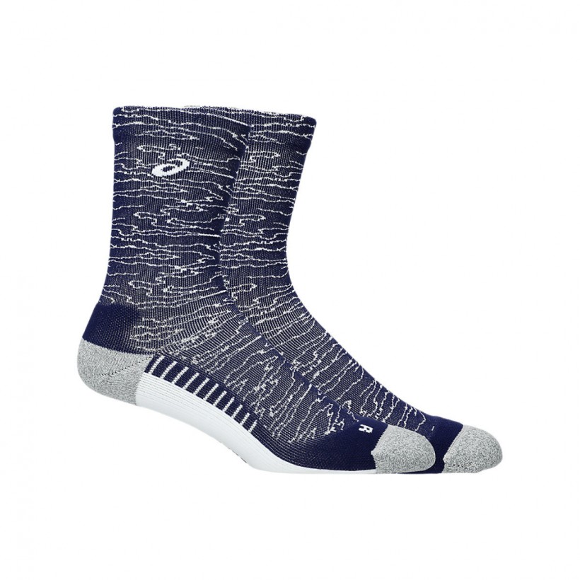 Asics Performance Run Crew Blue Gray Socks