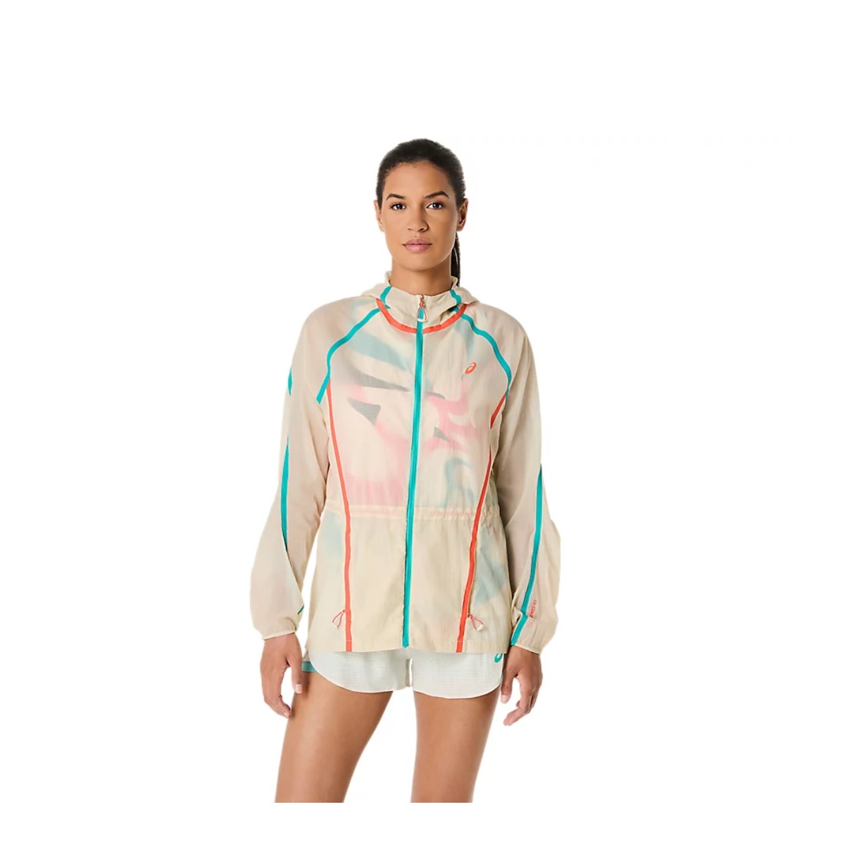 Asics Limited Series Road Packable Beige Damenjacke, Größe S