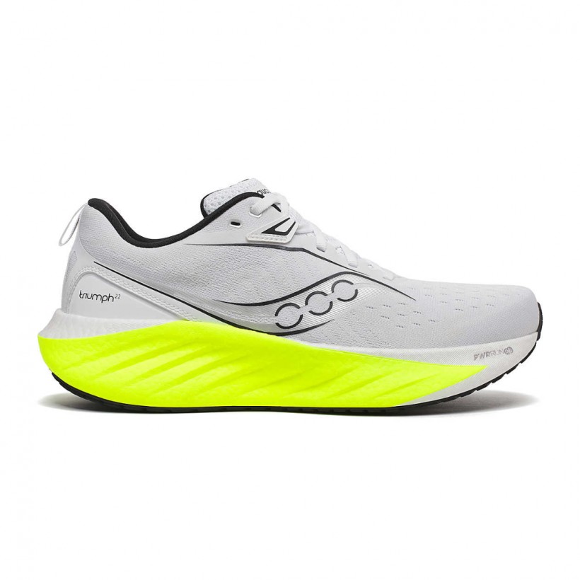 Saucony Triumph 22 Gray Yellow Shoes SS25