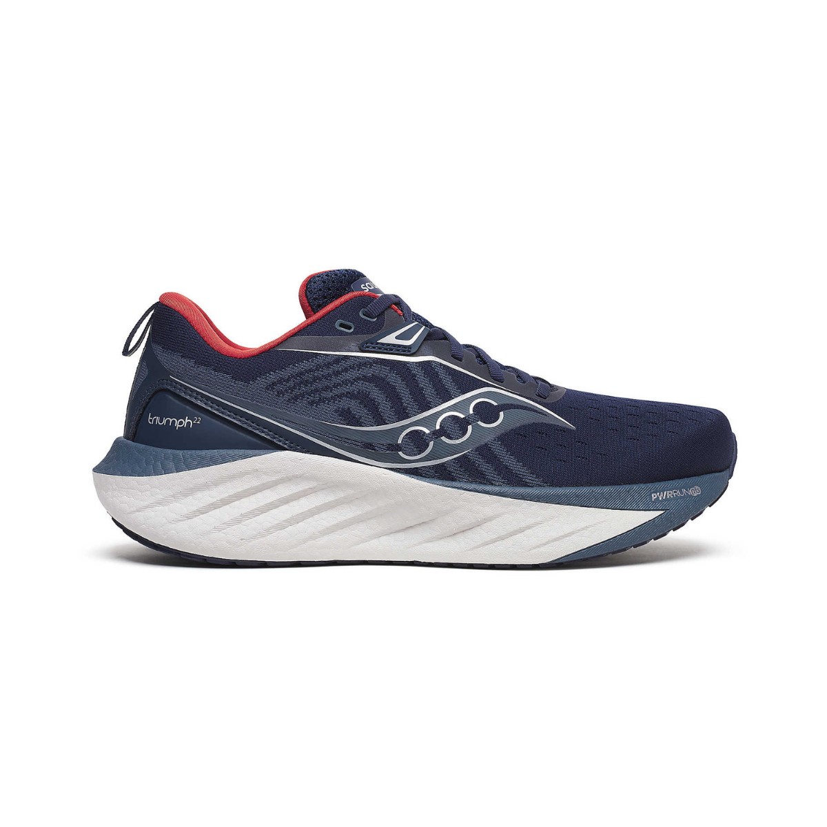 Saucony Triumph 22 Schuhe Blau Rot SS25, Größe 45 - EUR