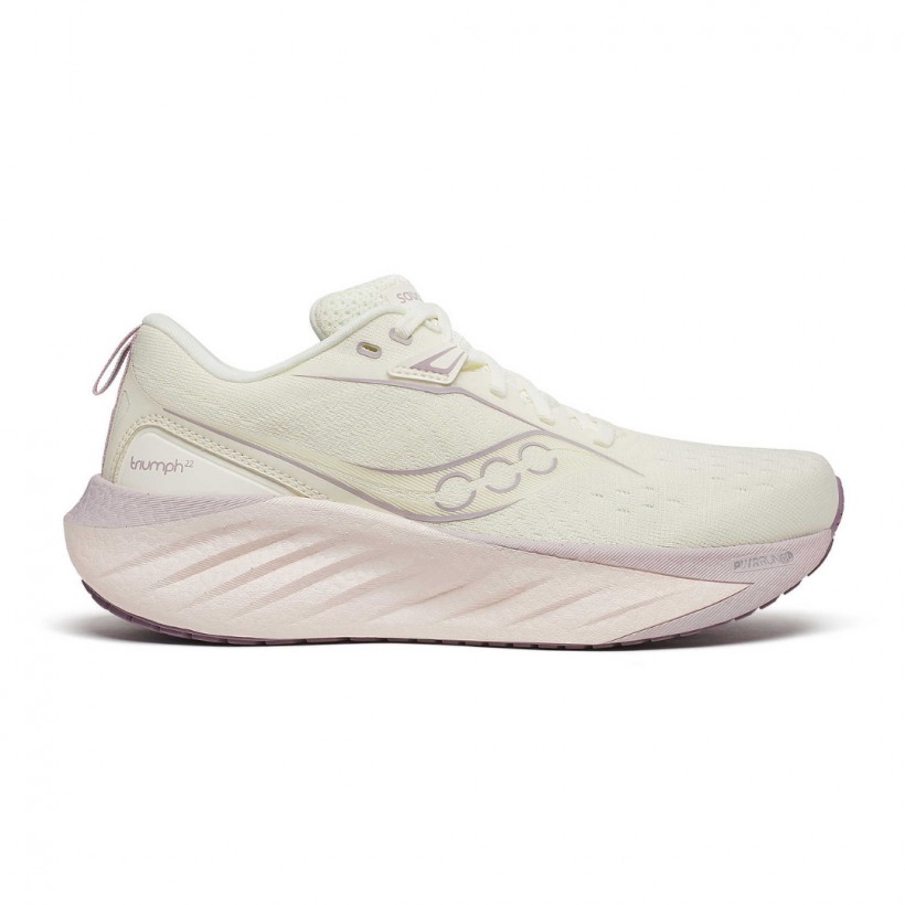 Saucony Triumph 22 Beige Purple Women's Sneakers SS24