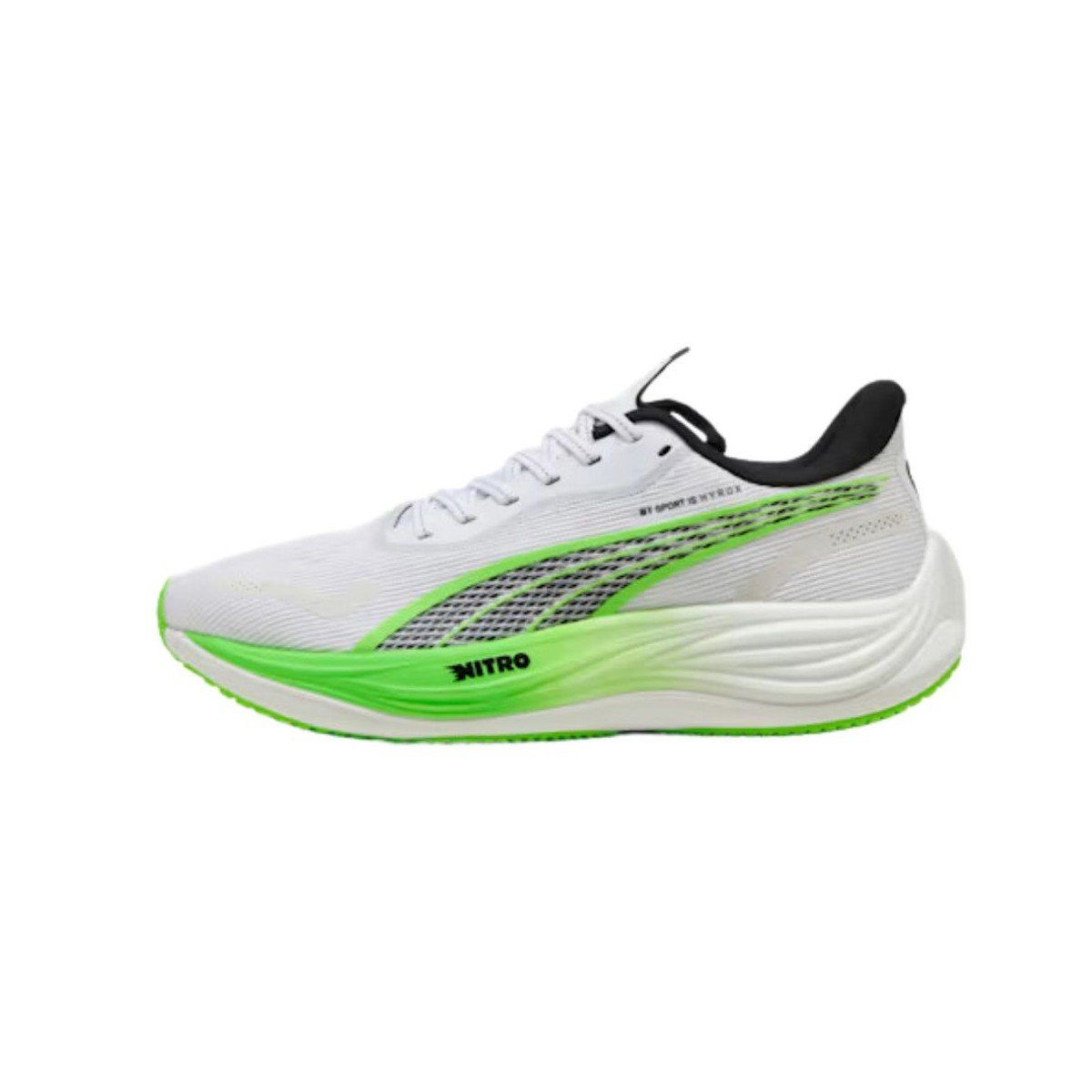 Puma Velocity Nitro 3 Hyrox Weiß Grün SS25 Schuhe, Größe 40,5 - EUR