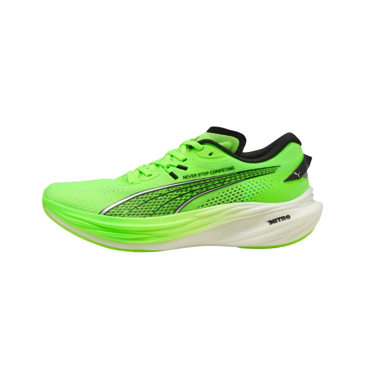 Puma Deviate Nitro 3 Hyrox Schuhe Grün SS25, Größe 44,5 - EUR