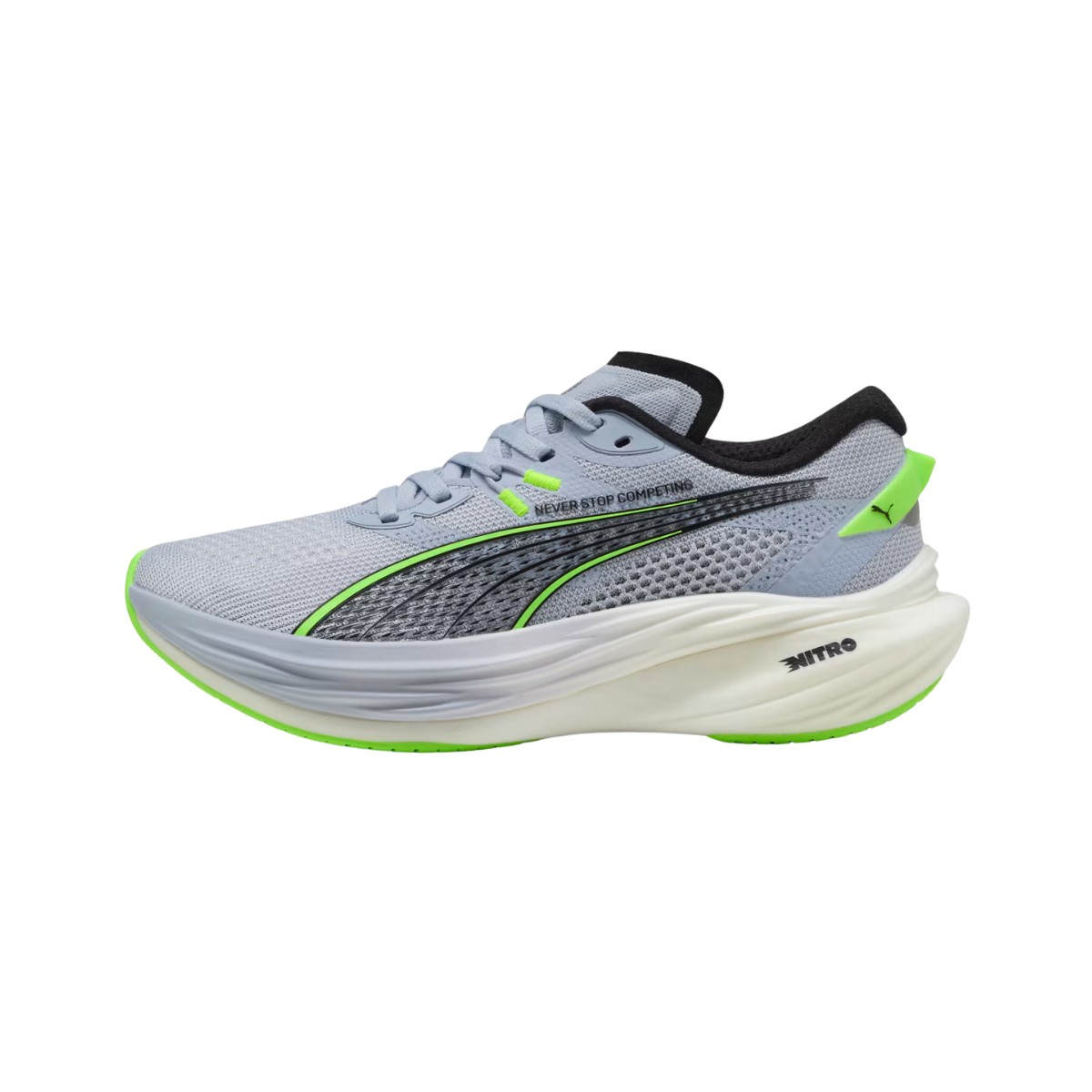 Puma Deviate Nitro 3 Hyrox Schuhe Grau Grün SS25 Damen, Größe 37 - EUR