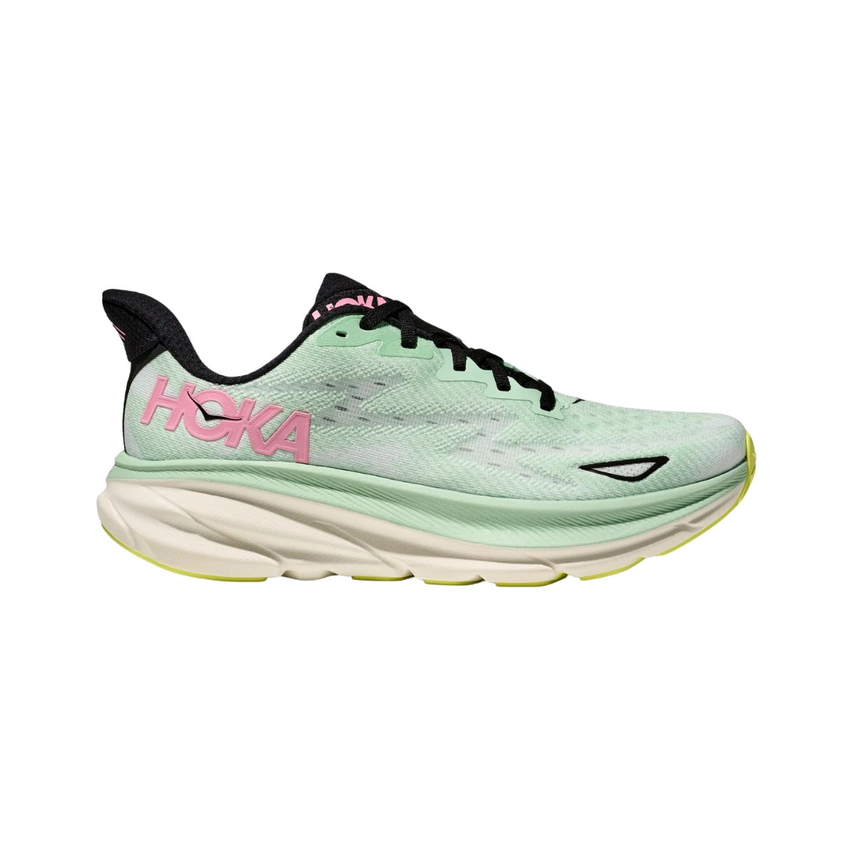 Hoka Clifton 9 Schuhe Grün Rosa SS25 Damen, Größe EU 38