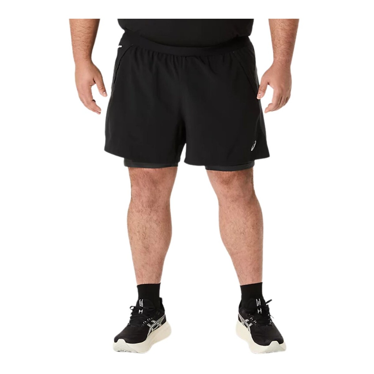 Asics 2N1 5IN Shorts Schwarz, Größe XL