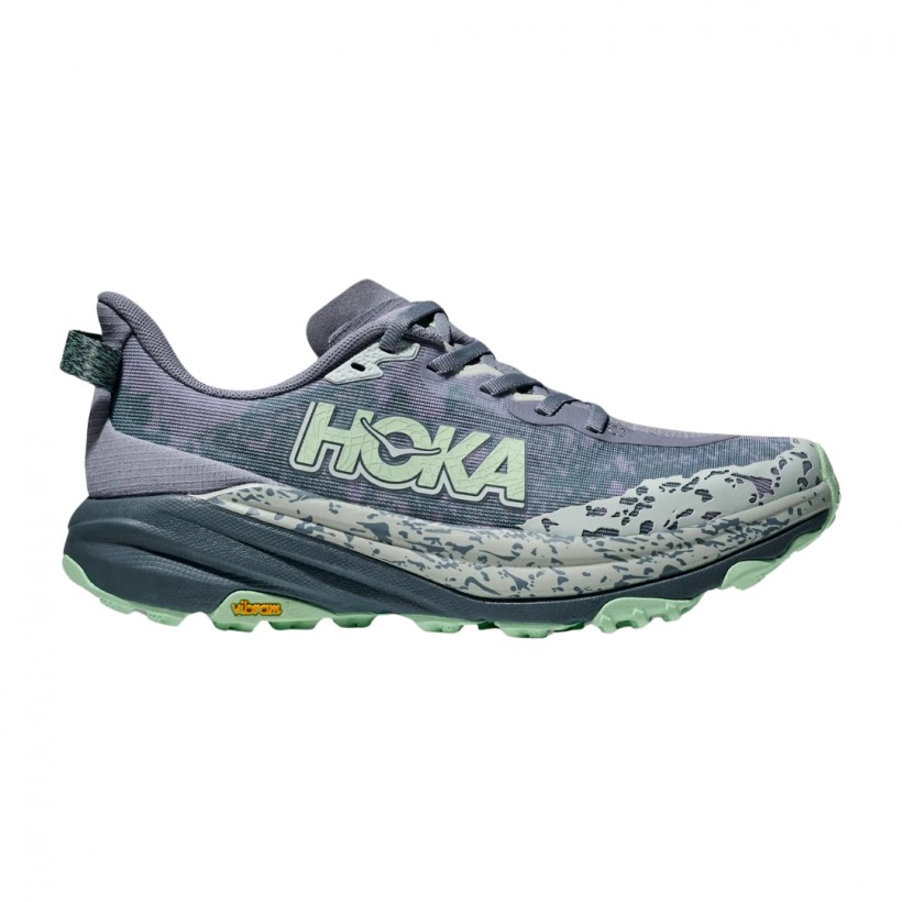 Hoka Speedgoat 6 Shoes Gray Green SS25 Women