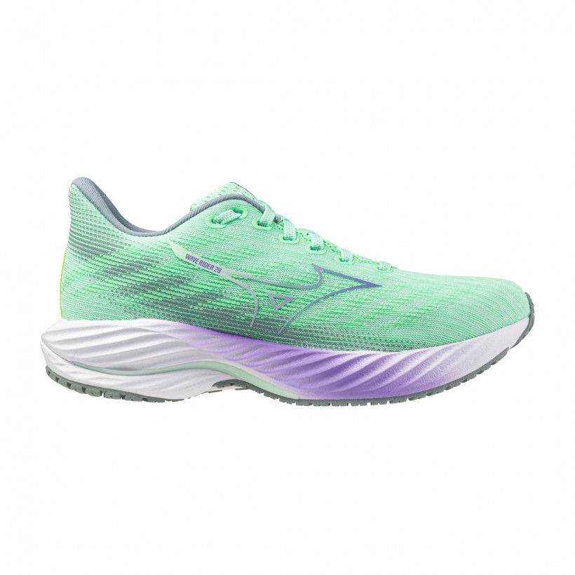 Mizuno Wave Rider 28 Shoes Green Purple SS25 Women