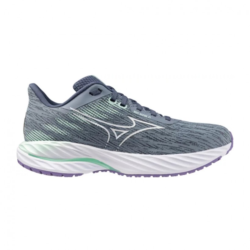 Mizuno Wave Inspire 21 Gray Green SS25 Women’s Shoes