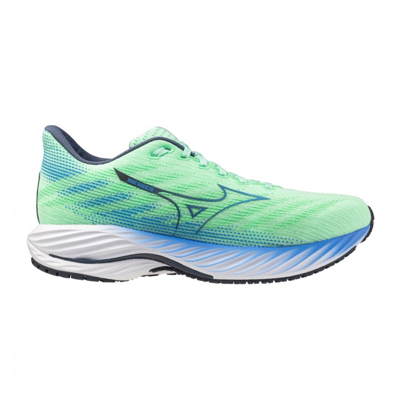 Mizuno Wave Rider 28 Green Blue SS25 Shoes