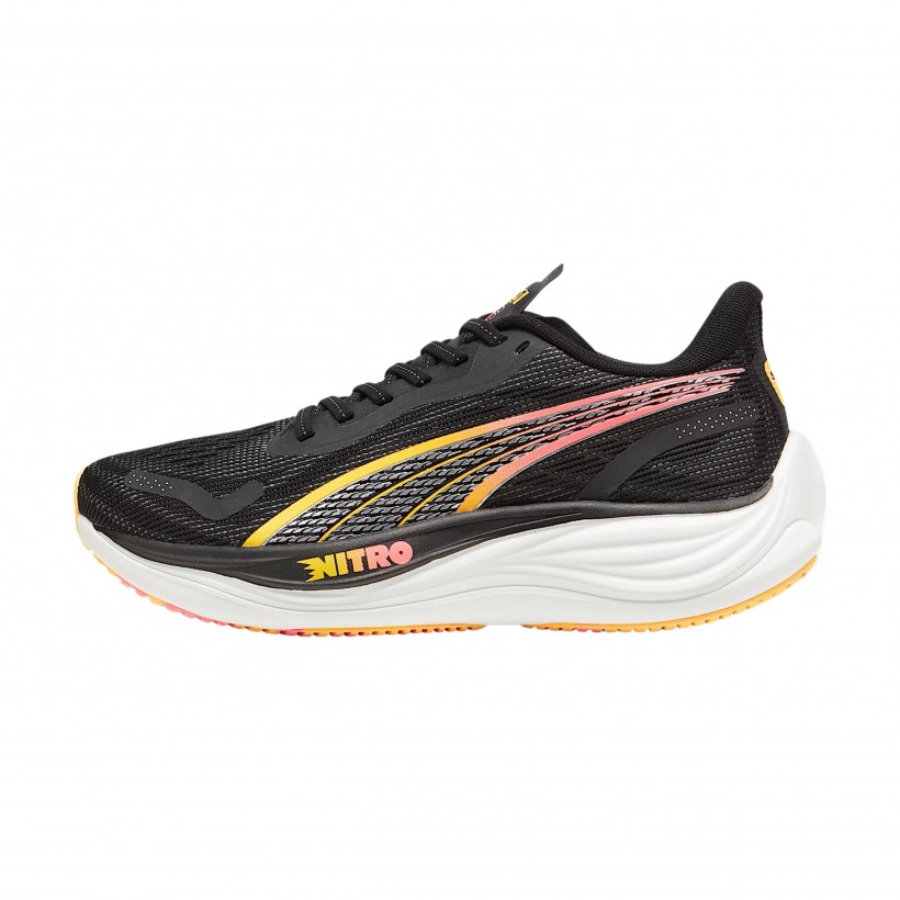 Chaussures Puma Velocity Nitro 3 Noir Jaune Femme