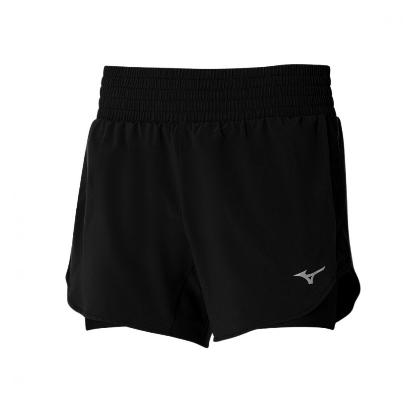 Pantalón Corto Mizuno 2en1 4.5 Negro Mujer