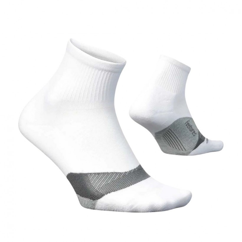 Calcetines Feetures Elite Light Cushion Quarter Blanco