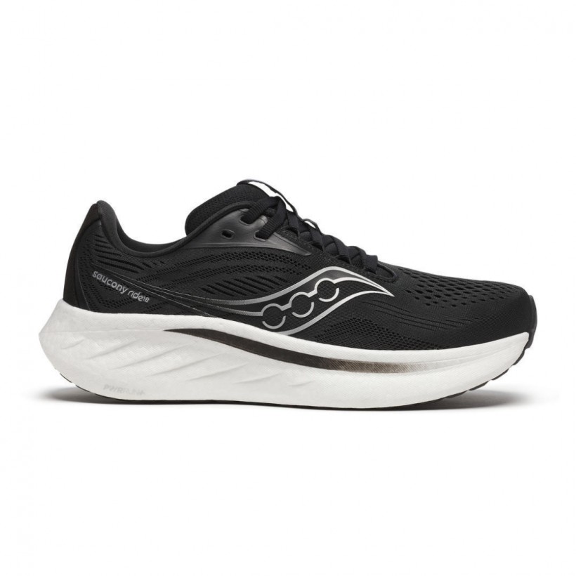 Saucony Ride 18 Black White SS25 Women Shoes