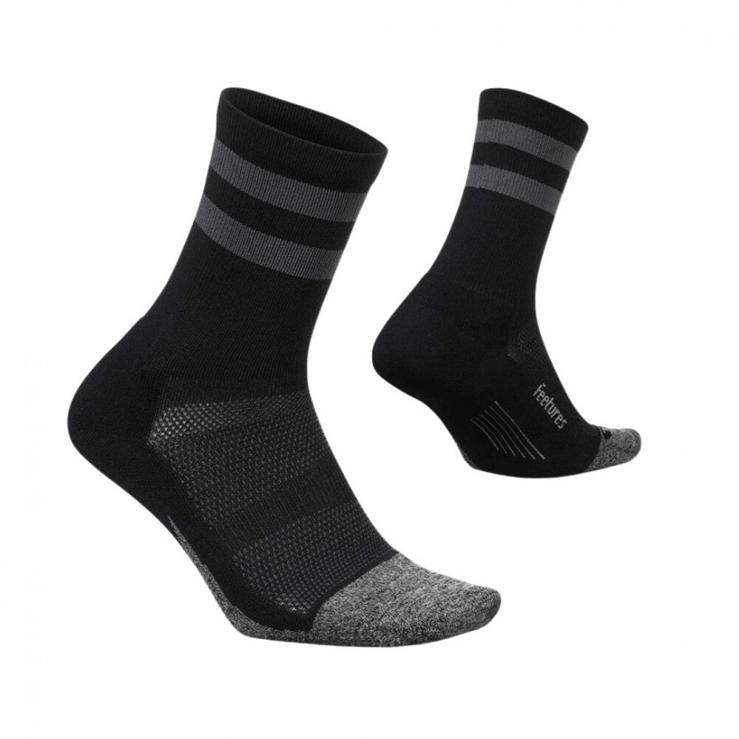 Feetures Elite Light Cushion Mini Crew High Top Socks Black