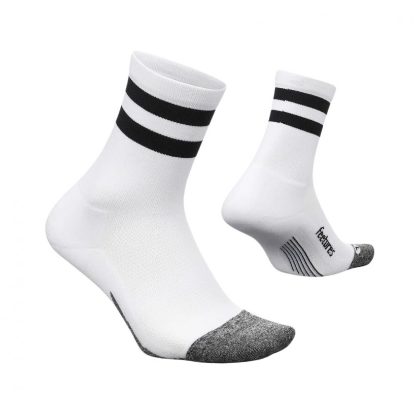 Chaussettes Feetures Elite Light Cushion Mini Crew High Top Blanc