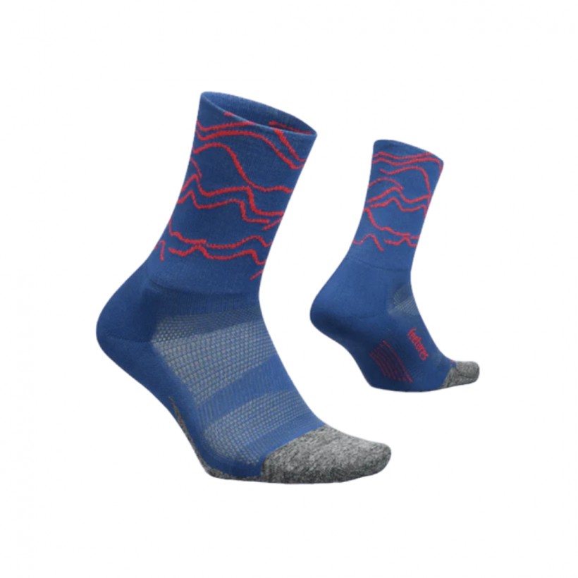 Calcetines Feetures Elite Light Cushion Mini Crew Azul