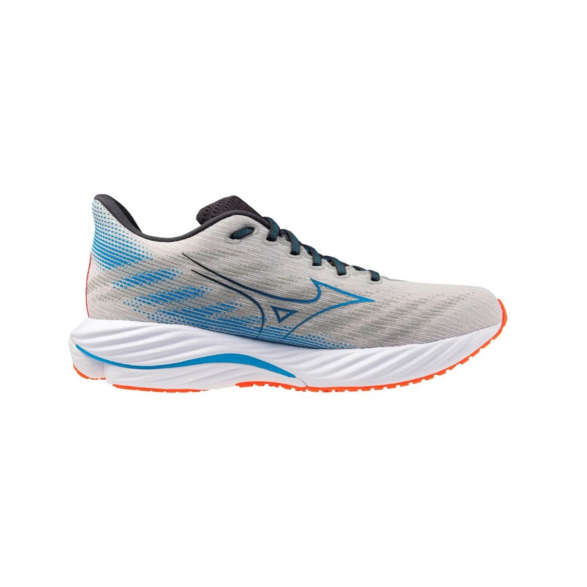 Mizuno Wave Rider 28 Schuhe Grau Blau SS25, Größe 43 - EUR