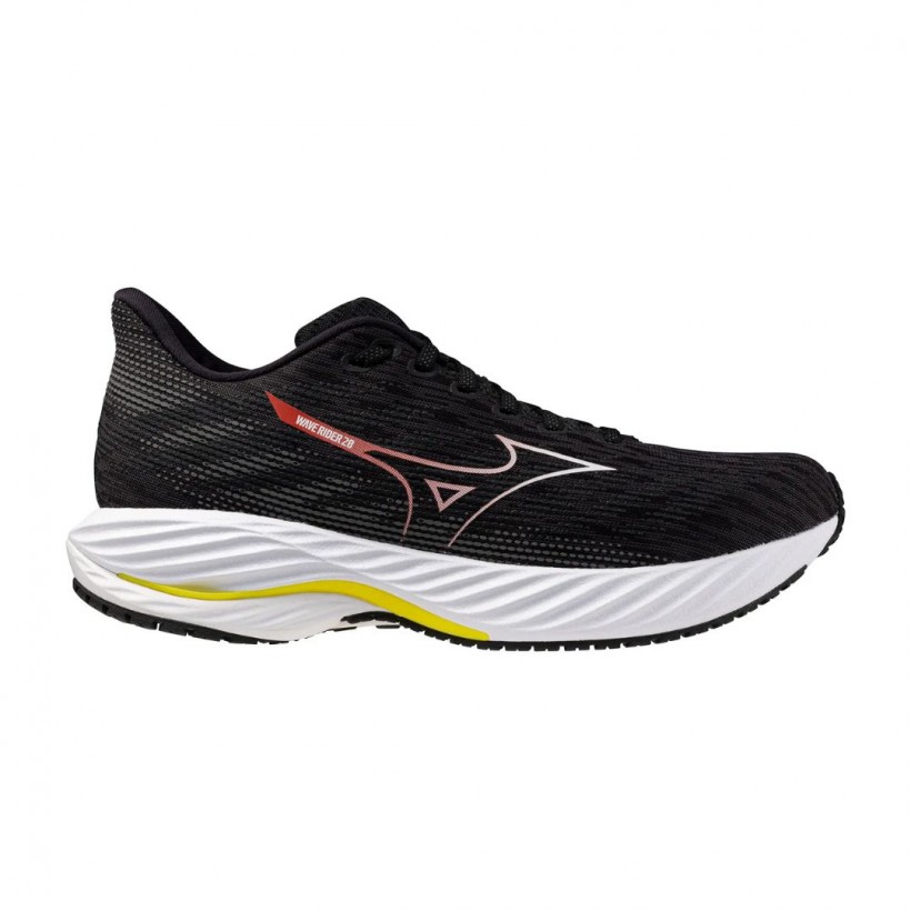 Zapatillas Mizuno Wave Rider 28 Negro SS25