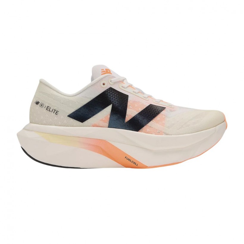 New Balance FuelCell SuperComp Elite v4 Blanc Orange SS25 Femme