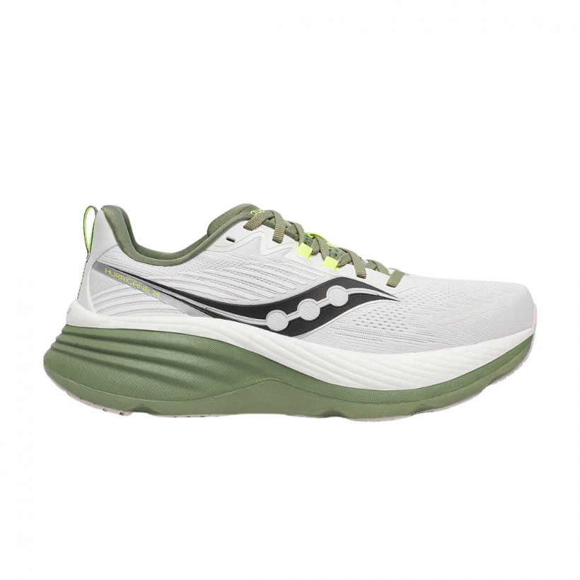 Chaussures Saucony Hurricane 24 Blanc Vert SS25