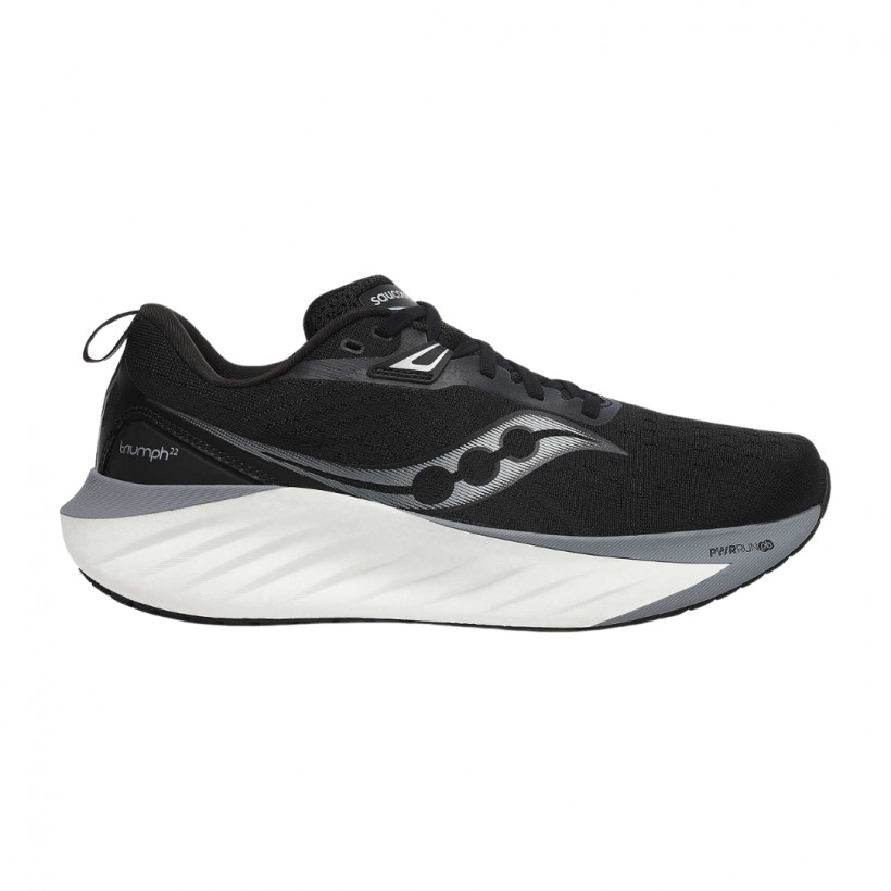 Chaussures Saucony Triumph 22 Wide Noir Blanc SS25