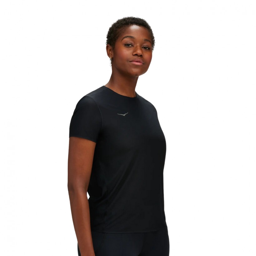 Camiseta Hoka Airolite Negro Mujer