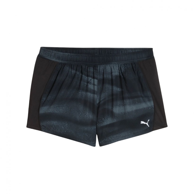 Puma Run Velocity All-Over Print 3" Black Women's Shorts