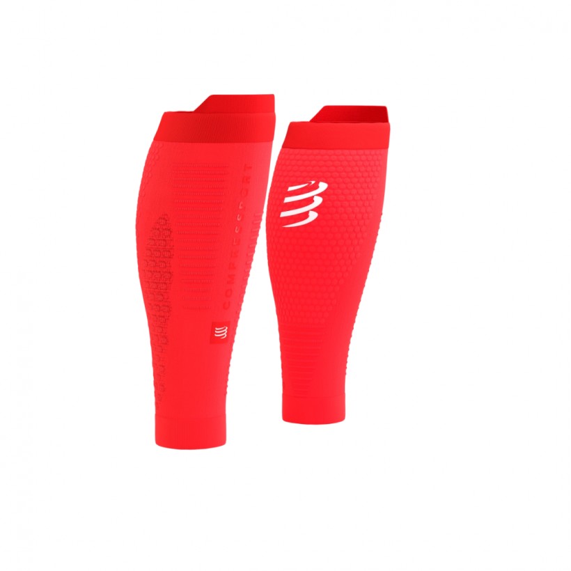 Compressport R2 3.0 Compression Calf Sleeves Red White