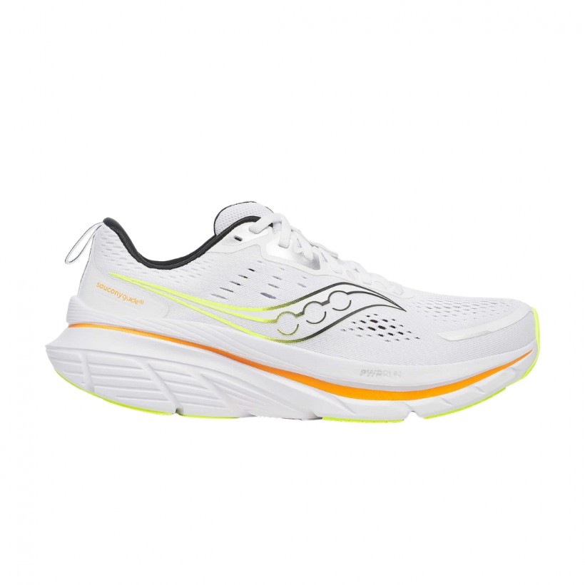 Saucony Guide 18 Shoes White Yellow SS25