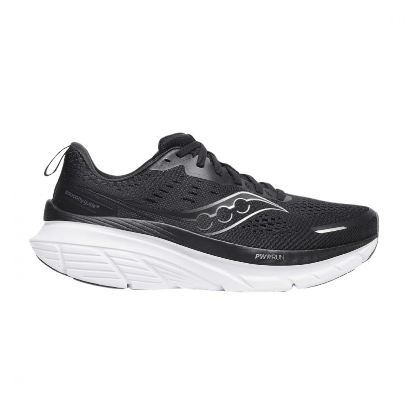 Saucony Guide 18 Wide Black White SS25