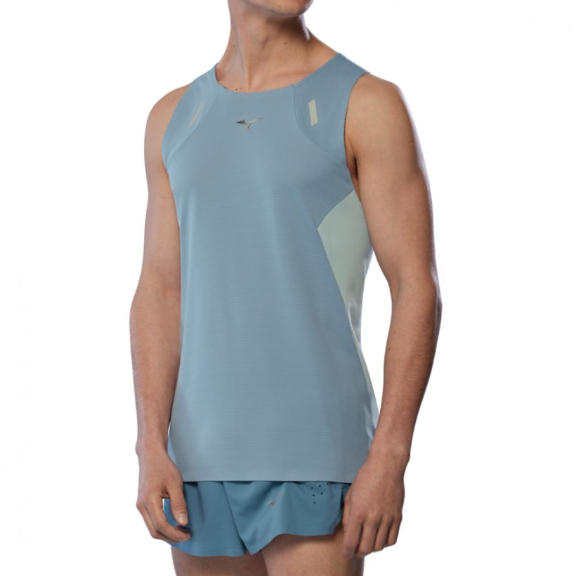 Camiseta Mizuno Tech Light Tank Sin Mangas Azul