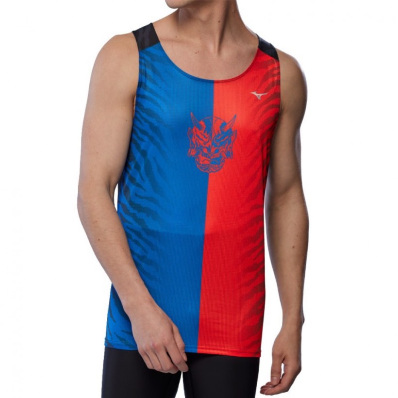 Mizuno DryAeroFlow Graphic Sleeveless Shirt Blue Red