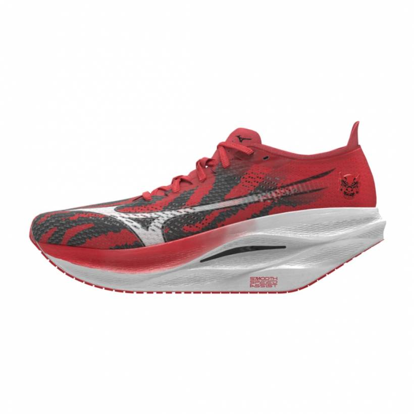 Tênis Mizuno Wave Rebellion Pro 3 Oni Pack Vermelho Azul SS25 Unissex