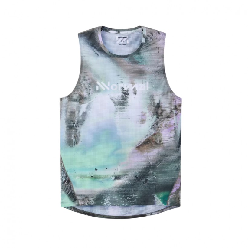 NNormal Race Tank Sleeveless Shirt Gray Black Green