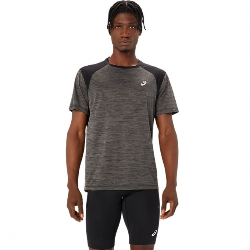 Asics Road SS Top Short Sleeve Gray Black